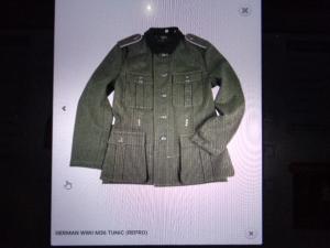 Немска куртка модел М36 WWII – реплика, за възстановки, филми и театри