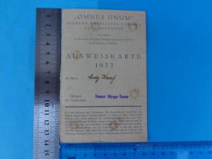 Ausweiskarte- 1933 година - лична карта