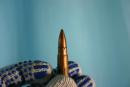 Учебен-обезопасен-деактивиран патрон, калибър 7.62 x 39 мм - с ударена капса-жълт
